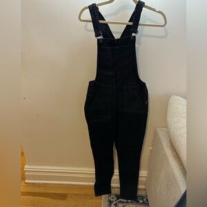 Madewell black denim overalls XS